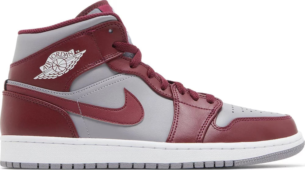 Nike Mens Air Jordan 1 Mid Sneakers - 'Cherrywood Red'