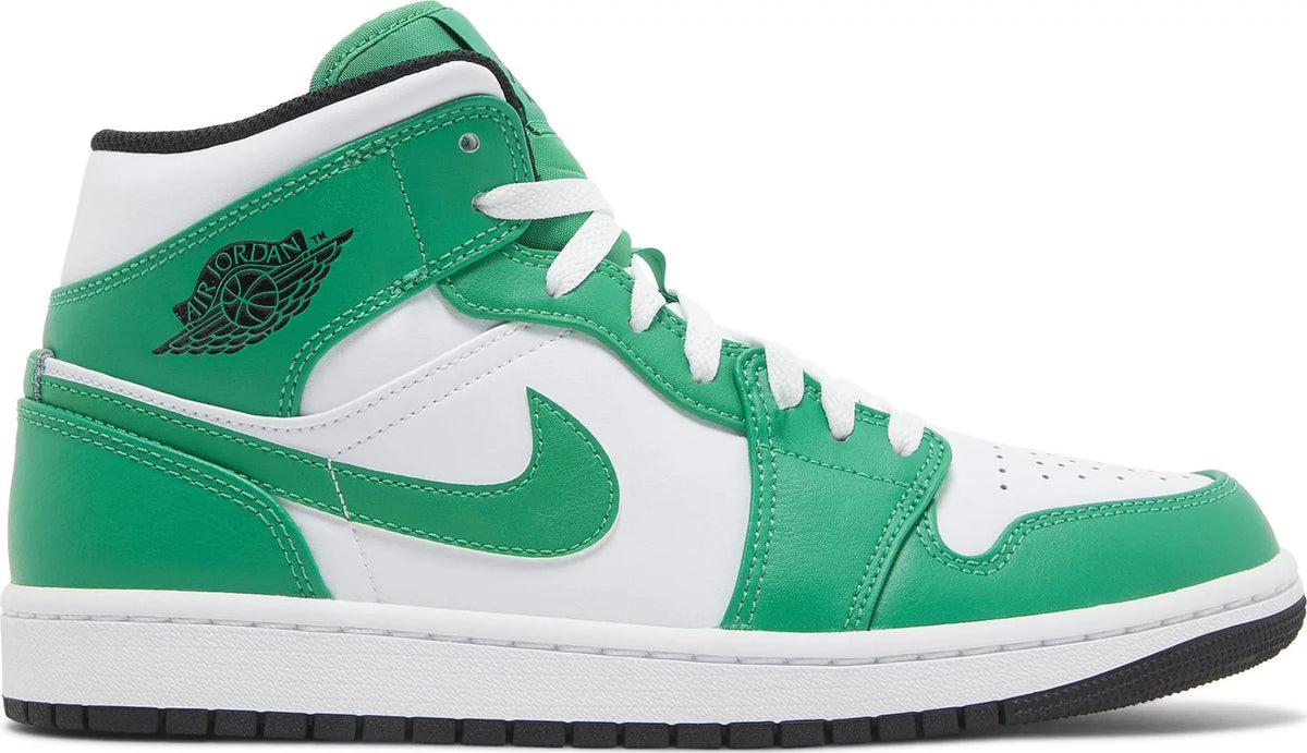 Nike Mens Air Jordan 1 Mid Sneakers - 'Lucky Green'
