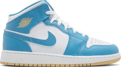 Nike Grade School Womens Air Jordan 1 Mid Sneakers - 'Aquatone'