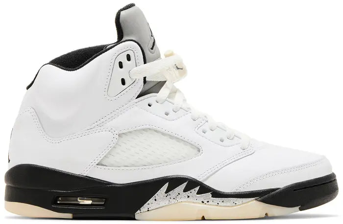 Nike Mens Air Jordan 5 Retro Sneakers - 'White Black'