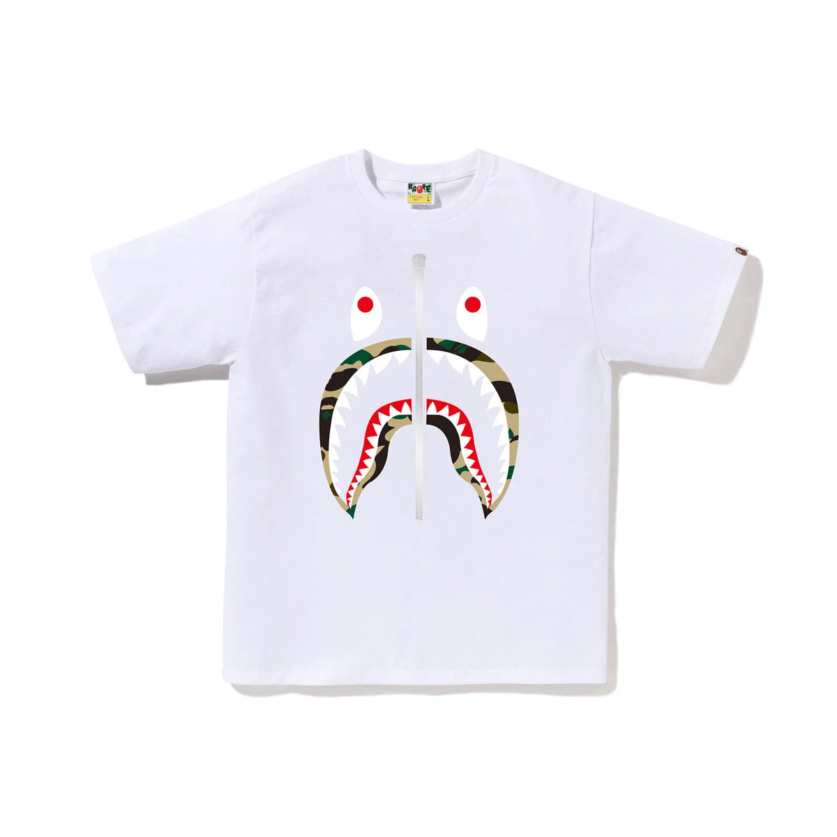 BAPE 1st Camo Shark Tee 'White / Yellow'