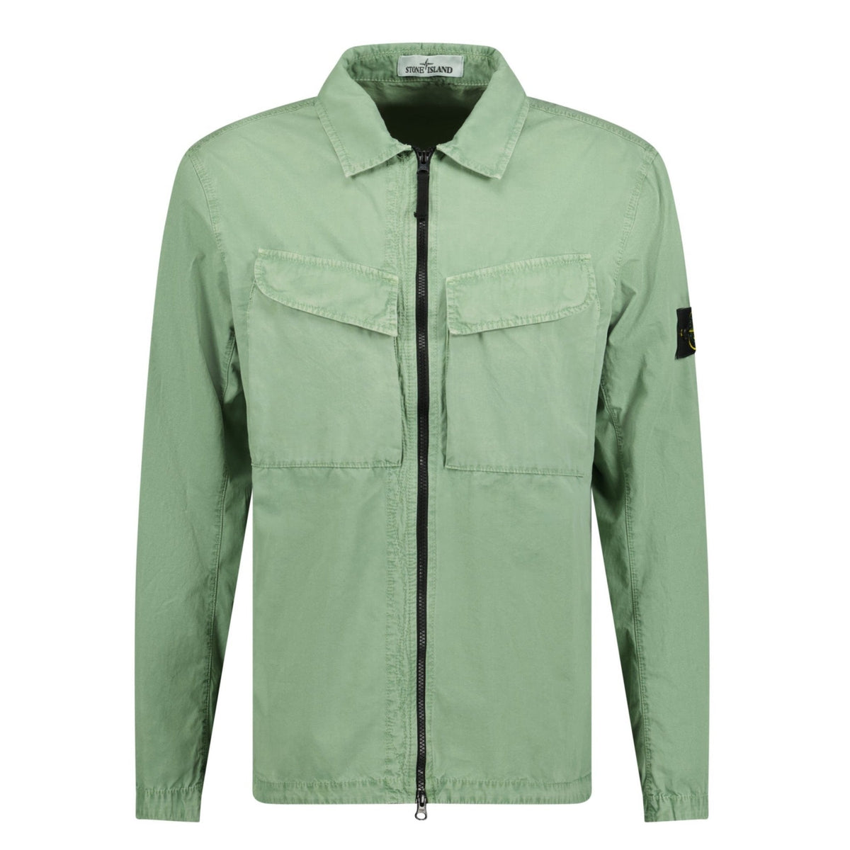 STONE ISLANDBASIC BADGE OVER-SHIRT MINT GREEN