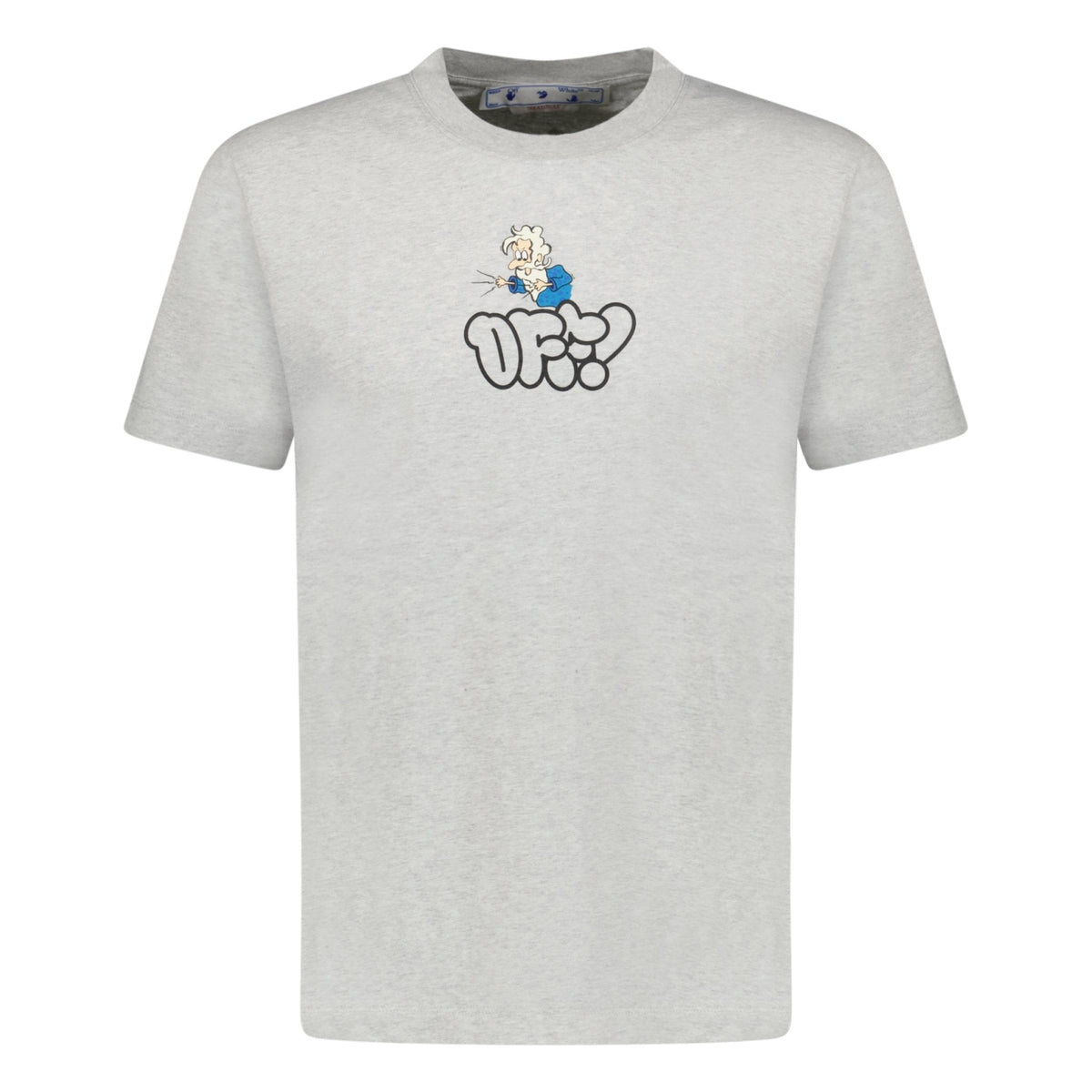 OFF-WHITE COTTON JERSEY LOGO T-SHIRT GREY