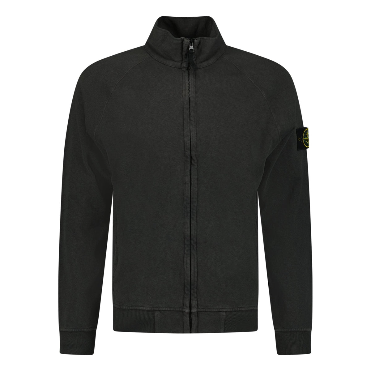 STONE ISLAND ZIP UP TRACK TOP CHARCOAL