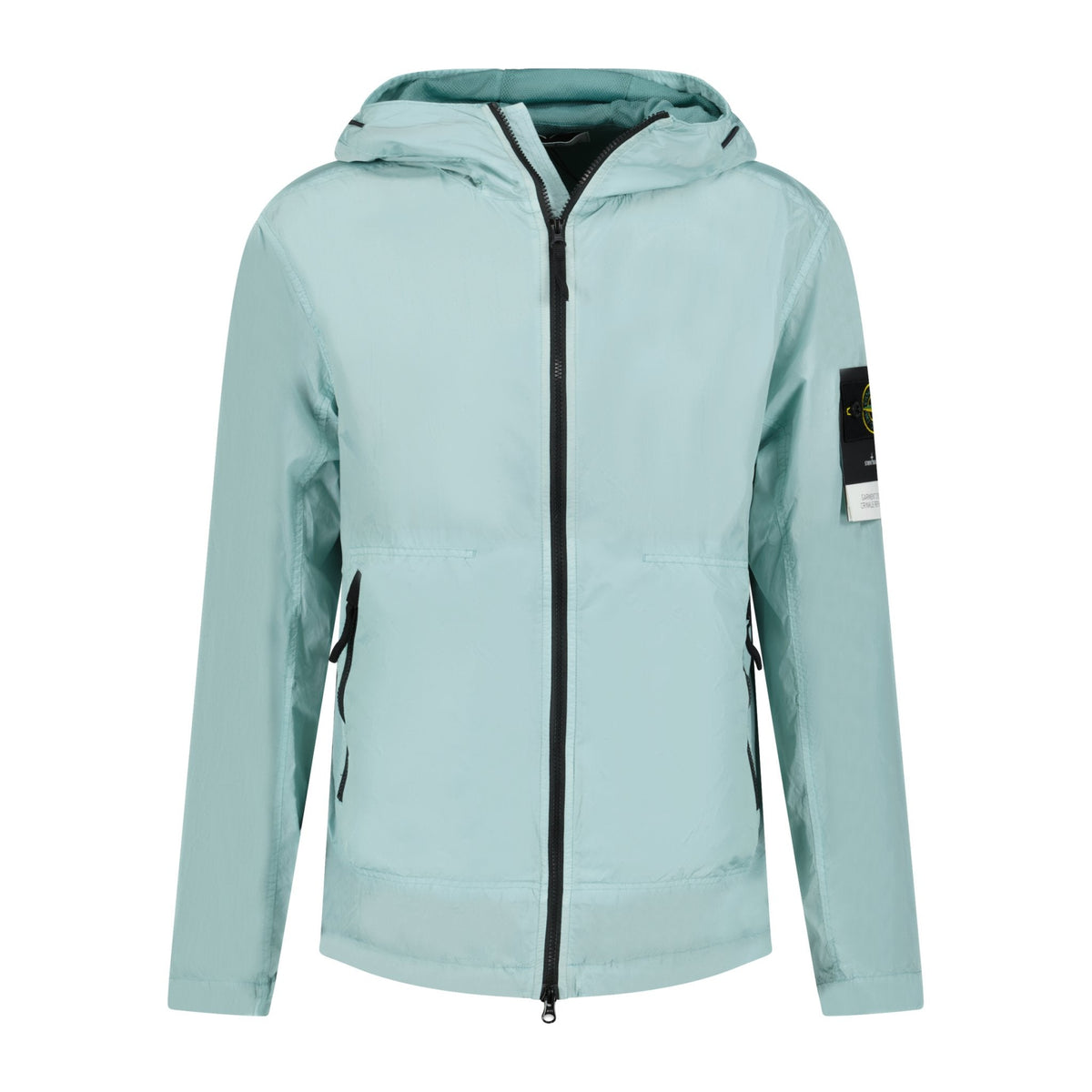 STONE ISLAND GARMENT DYED CRINKLE REPS NY ZIP-UP JACKET BLUE