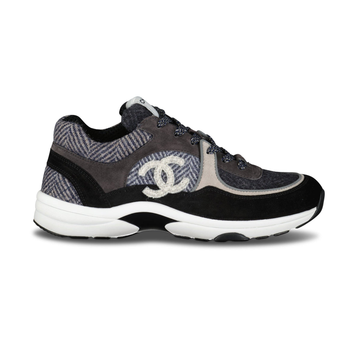 TWEED CC LOGO RUNNER GREY / BLACK TRAINERS