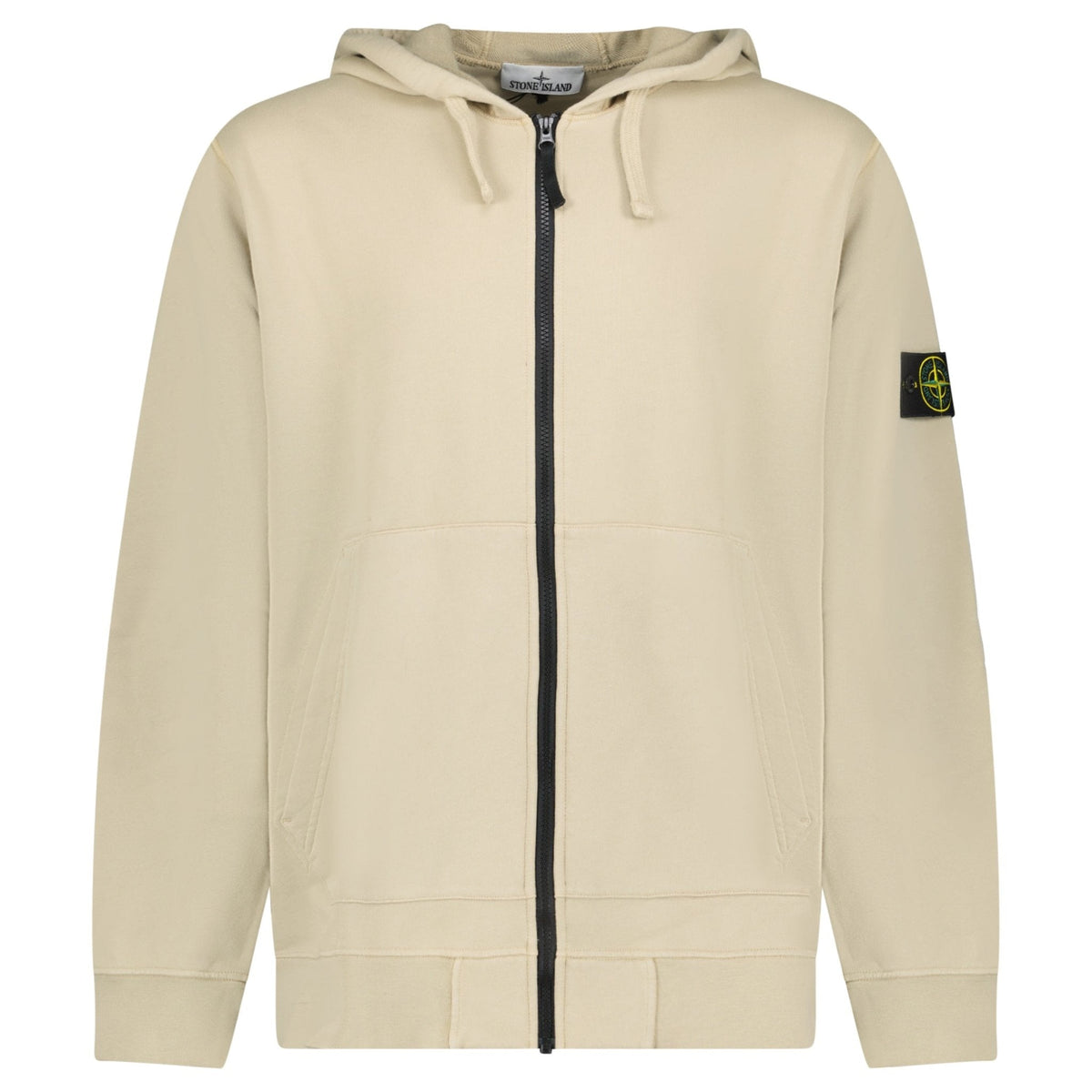 STONE ISLAND ZIP-UP HOODIE BEIGE