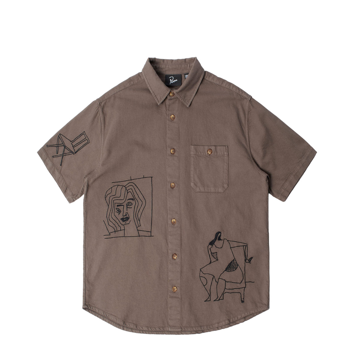 By Parra Crooked Face Short Sleeve Shirt