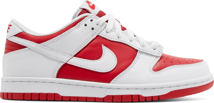 Nike Grade School Womens Dunk Low Sneakers - 'Championship Red'