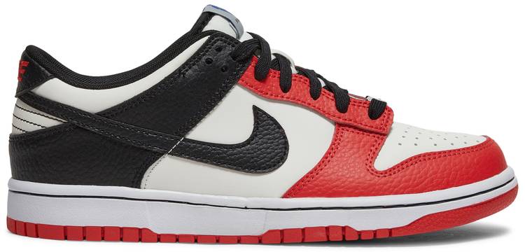 Nike Grade School Womens NBA x Dunk Low EMB Sneakers - '75th Anniversary - Bulls'