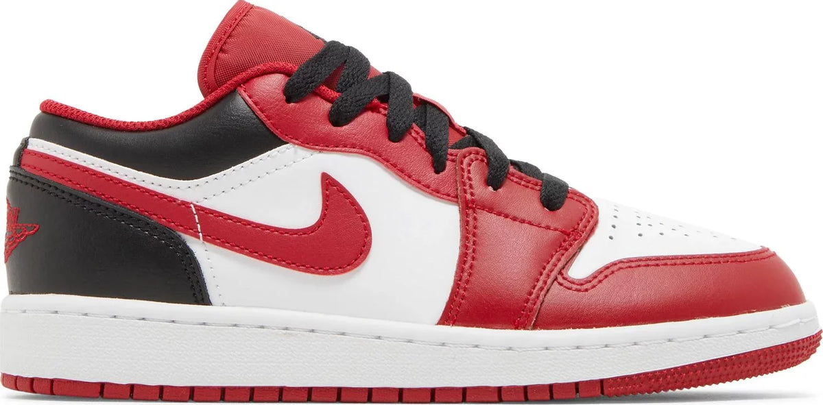 Nike Grade School Womens Air Jordan 1 Low Sneakers - 'Reverse Black Toe'