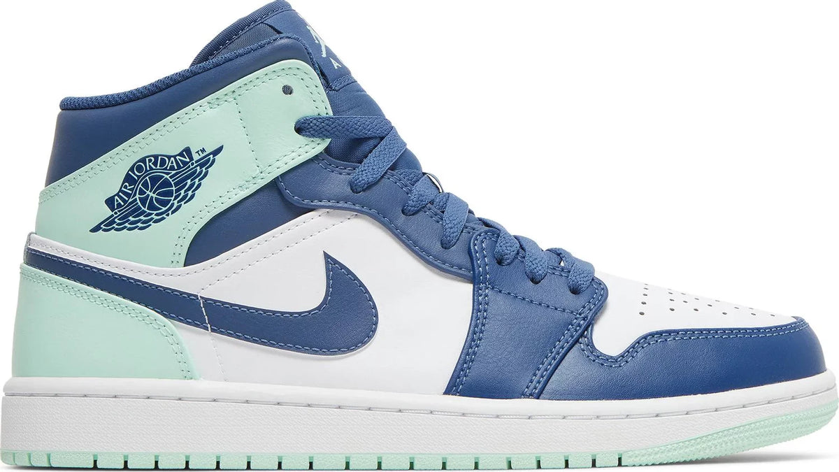 Nike Mens Air Jordan 1 Mid Sneakers - 'Blue Mint'