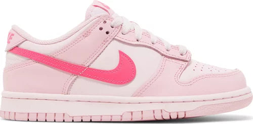 Nike Grade School Womens Dunk Low Sneakers - 'Triple Pink'