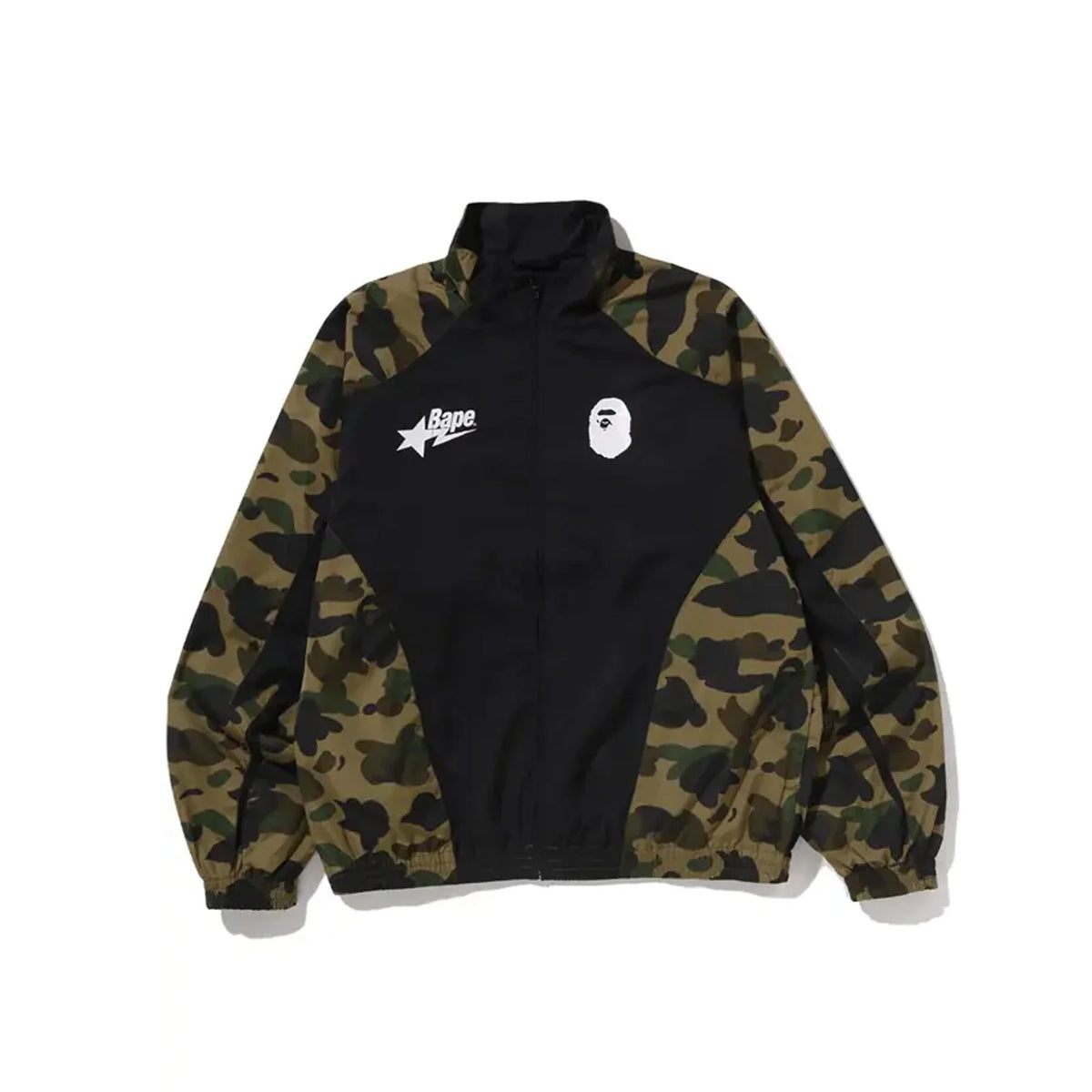 BAPE 1st Camo Stand Collar Track Jacket 'Green'
