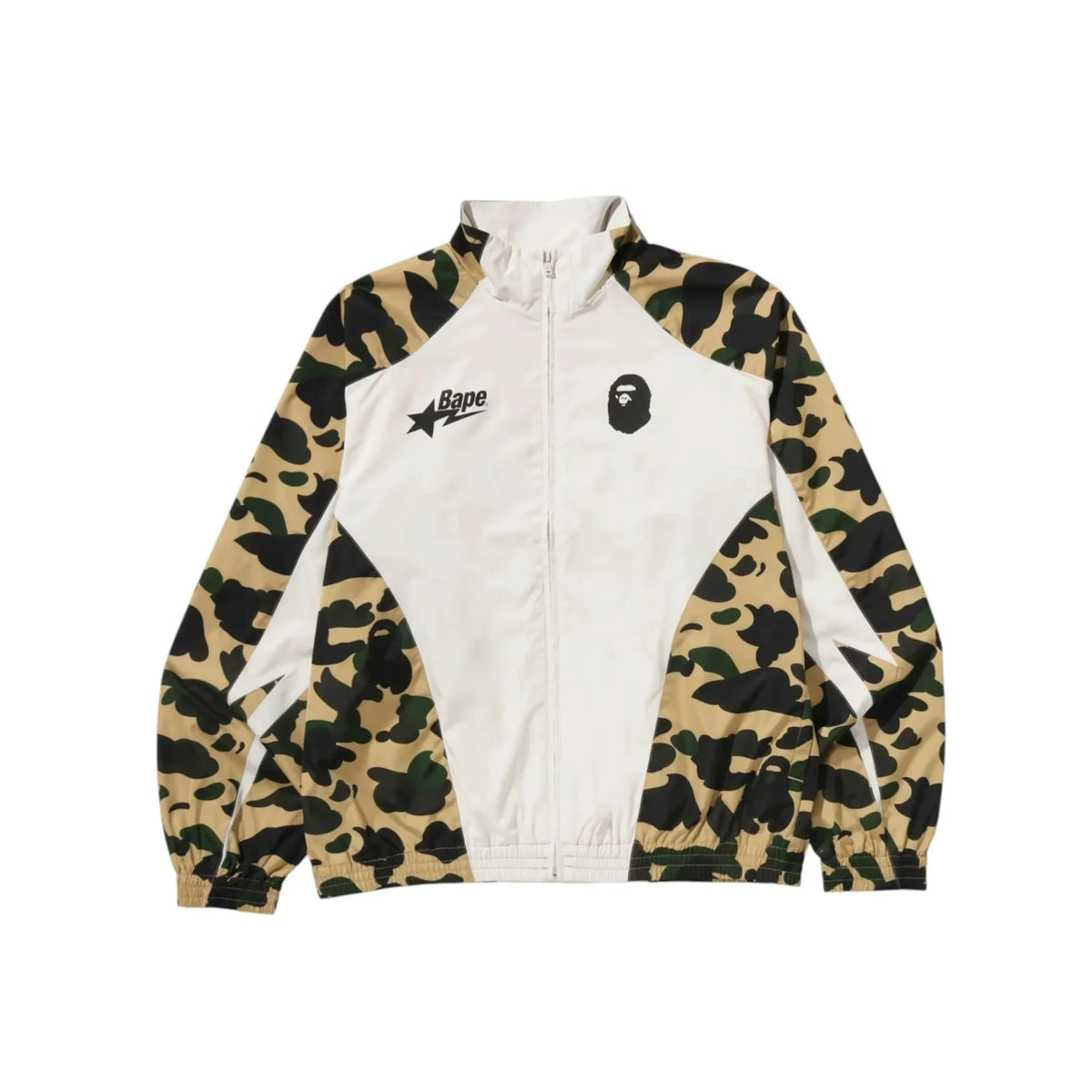 BAPE 1st Camo Stand Collar Track Jacket 'Yellow'