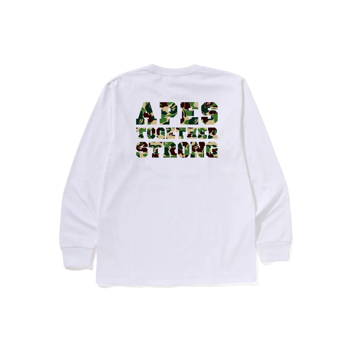 BAPE ABC Camo College ATS LS Tee 'White / Green' (2026)
