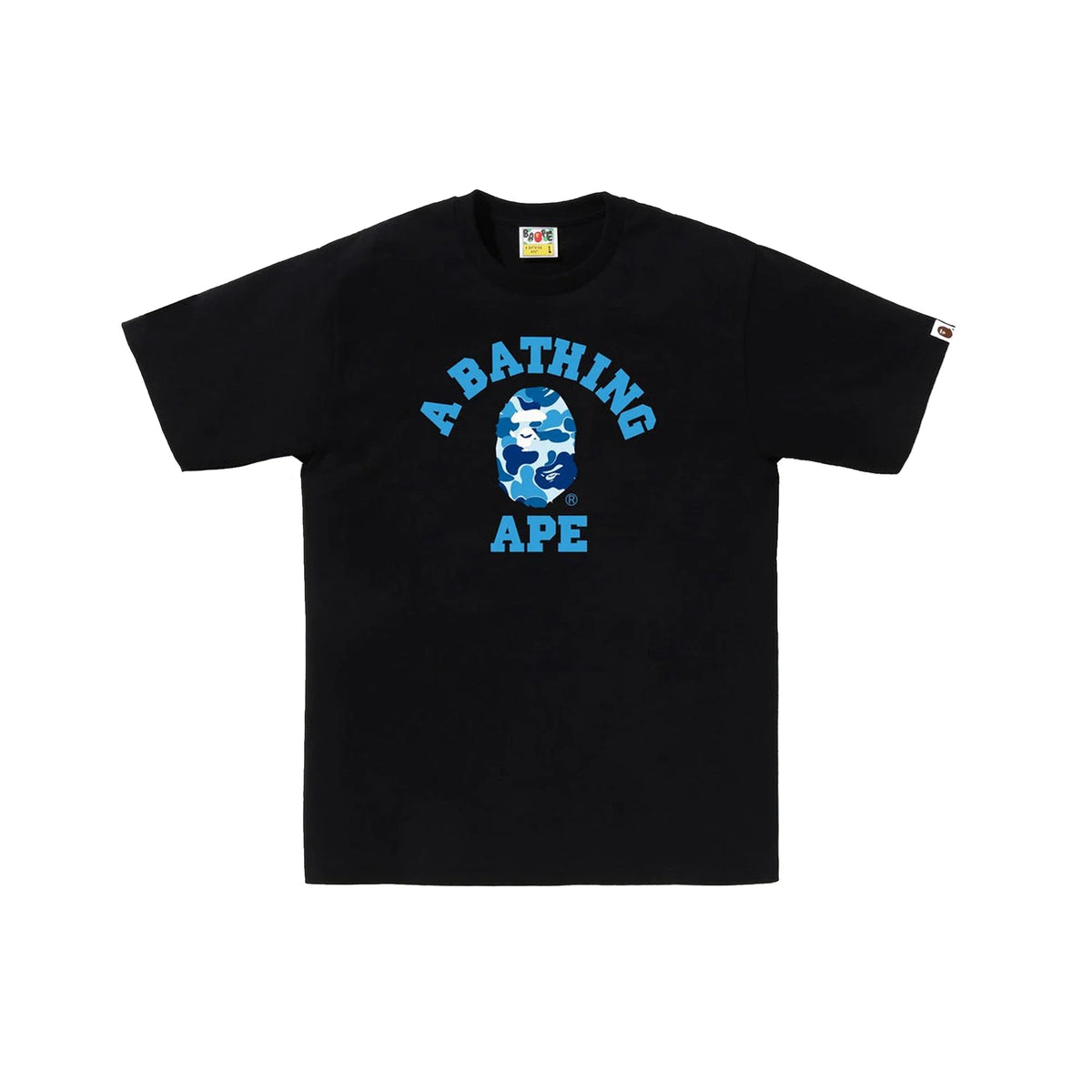 BAPE ABC Camo College Tee 'Black / Blue' (2025)