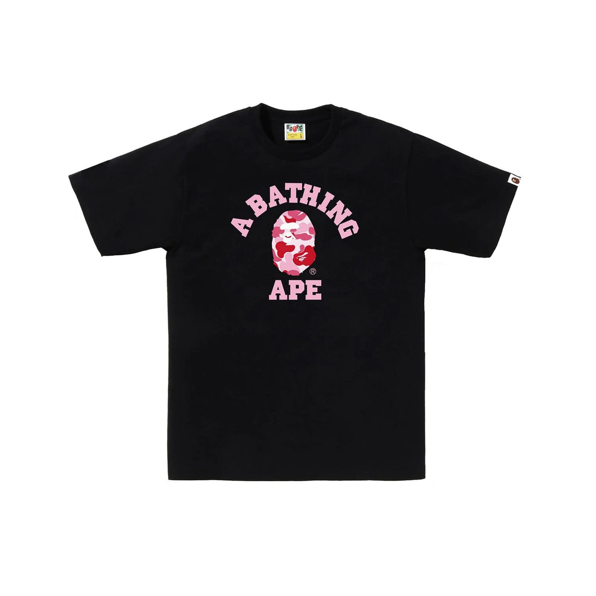 BAPE ABC Camo College Tee 'Black / Pink' (2025)