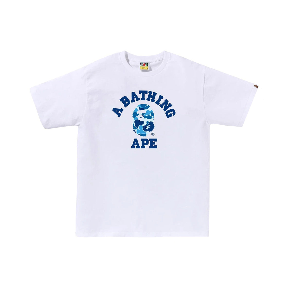 BAPE ABC Camo College Tee 'White / Blue' (2025)