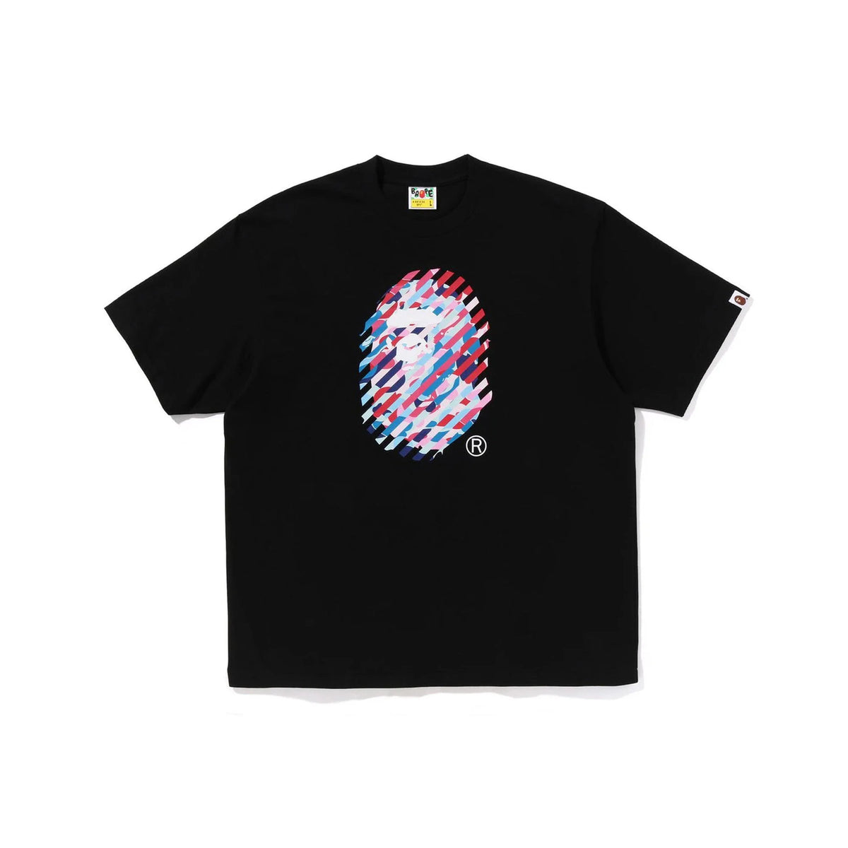 BAPE ABC Camo Illusion Ape Head Relaxed Fit Tee 'Black'