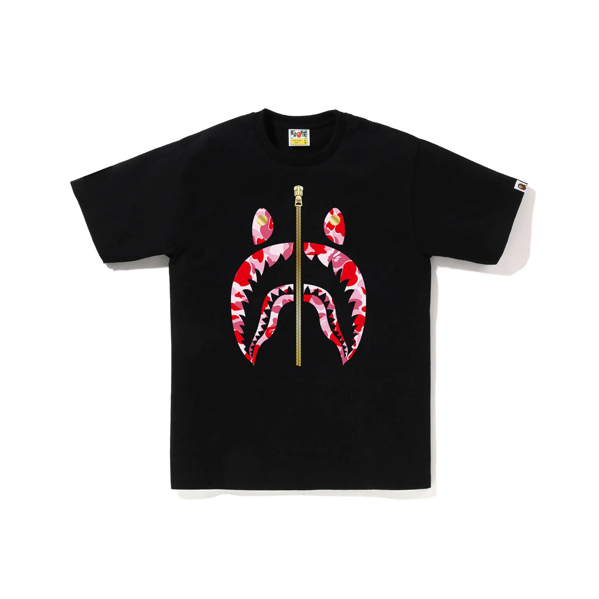 BAPE ABC Camo Shark Tee 'Black / Pink'