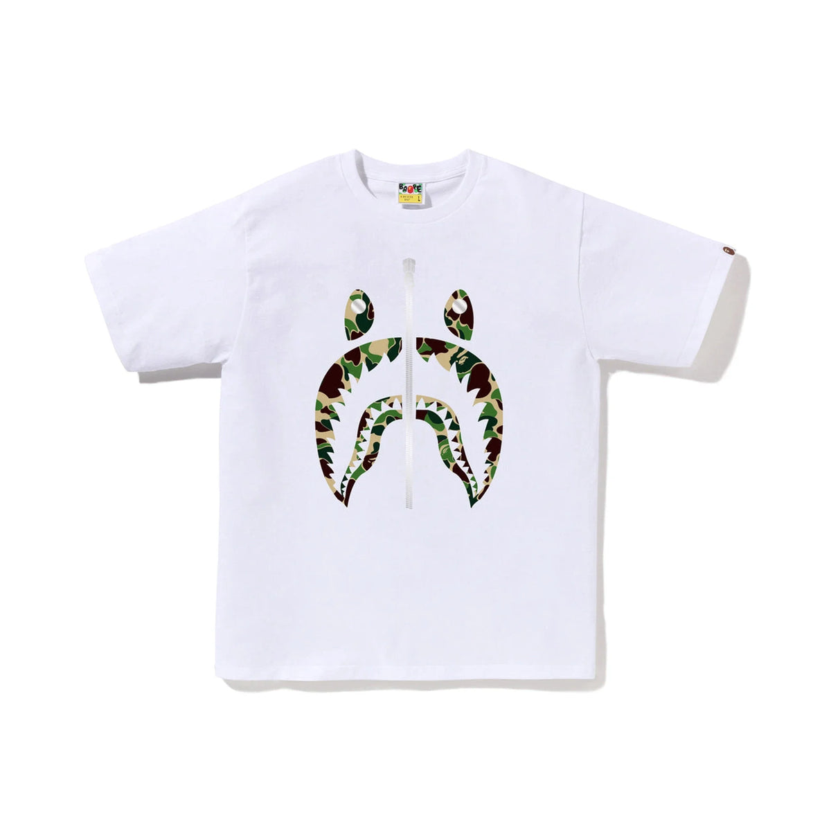 BAPE ABC Camo Shark Tee 'White / Green'