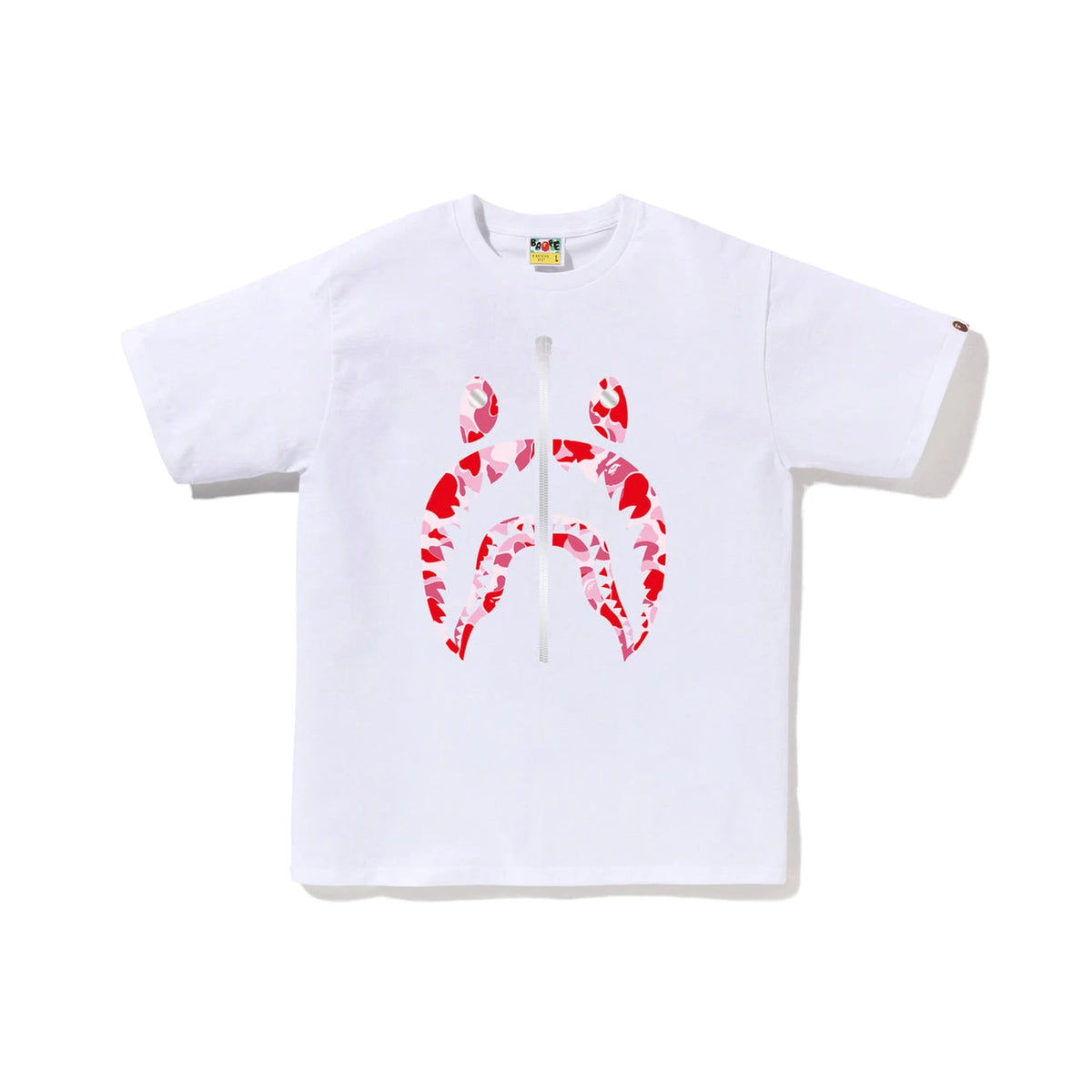 BAPE ABC Camo Shark Tee 'White / Pink'