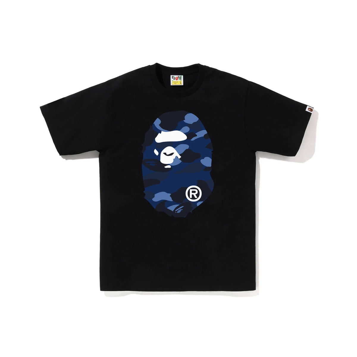 BAPE Color Camo Big Ape Head Tee 'Black / Navy'