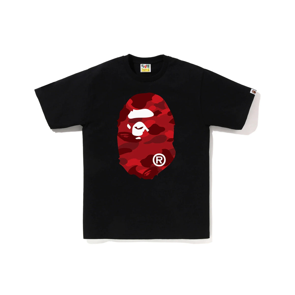 BAPE Color Camo Big Ape Head Tee 'Black / Red'