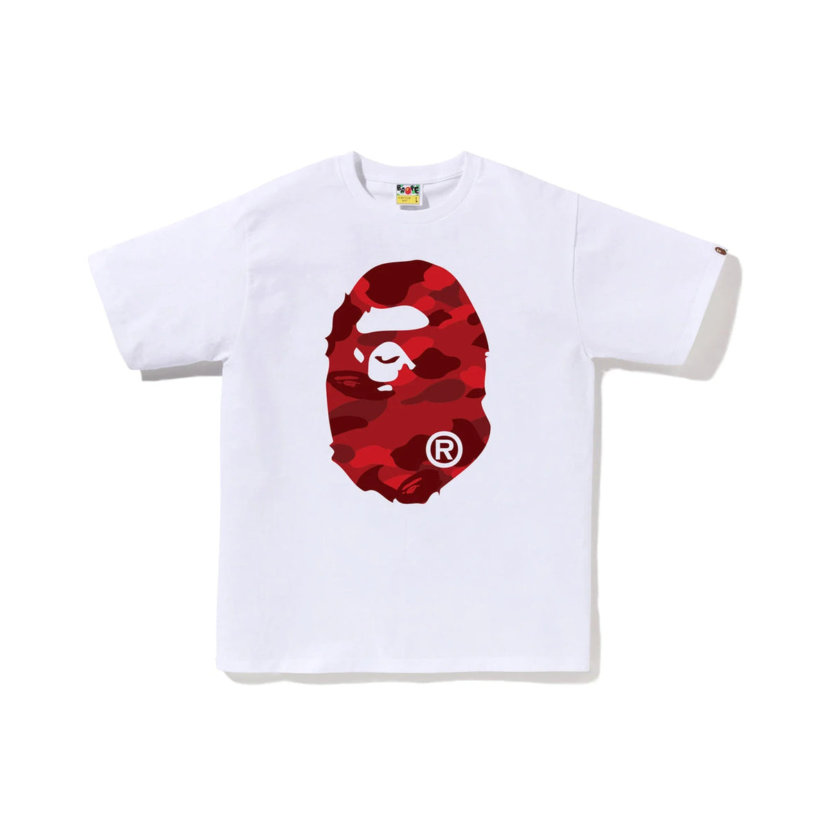BAPE Color Camo Big Ape Head Tee 'White / Red'