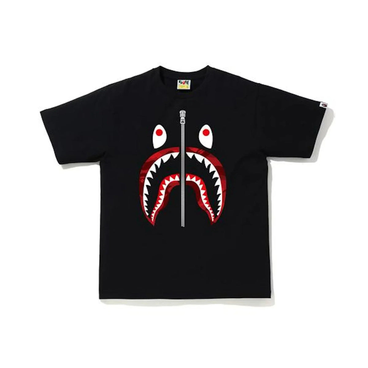 BAPE Color Camo Shark Tee 'Black / Red'