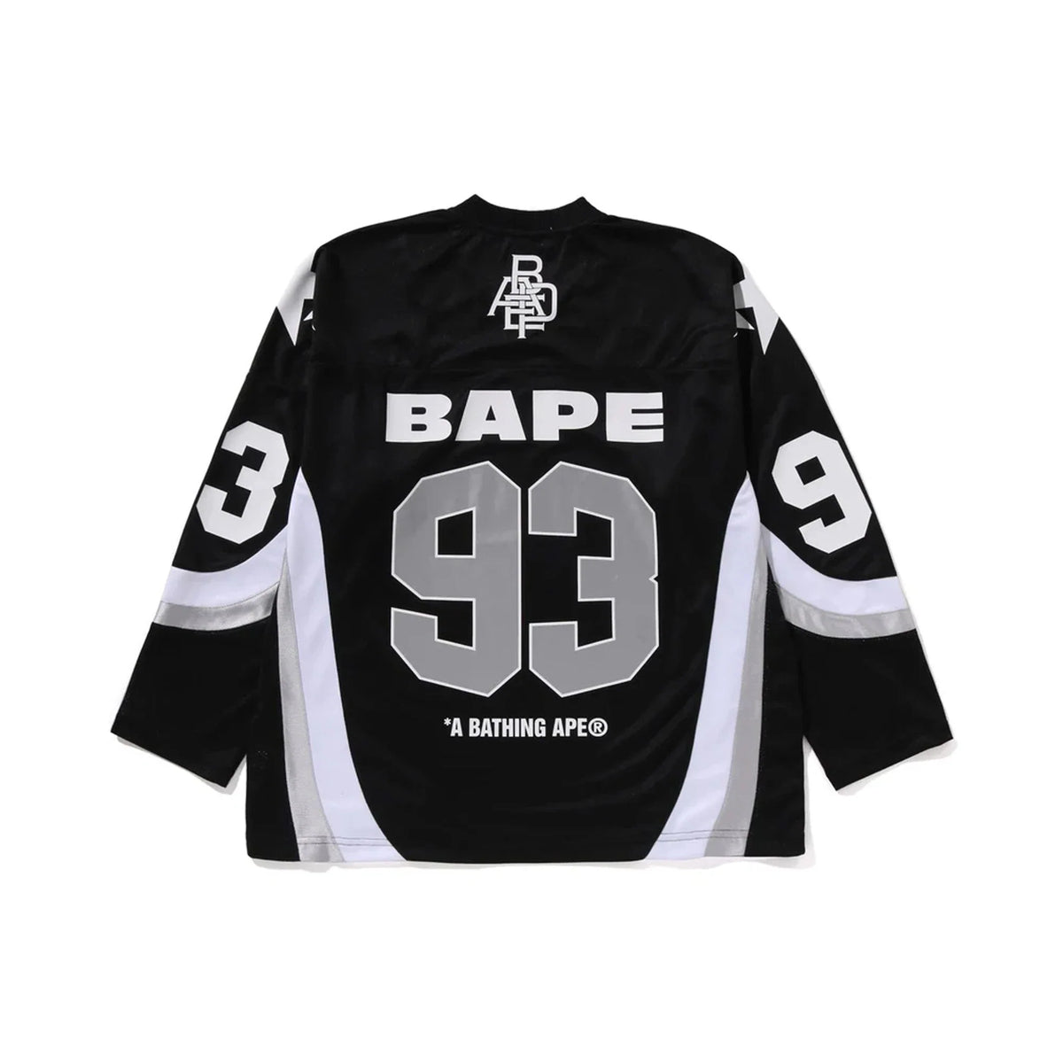 BAPE Line Camo Jacquard Logo Relaxed Fit Ice Hockey Jersey 'Black'