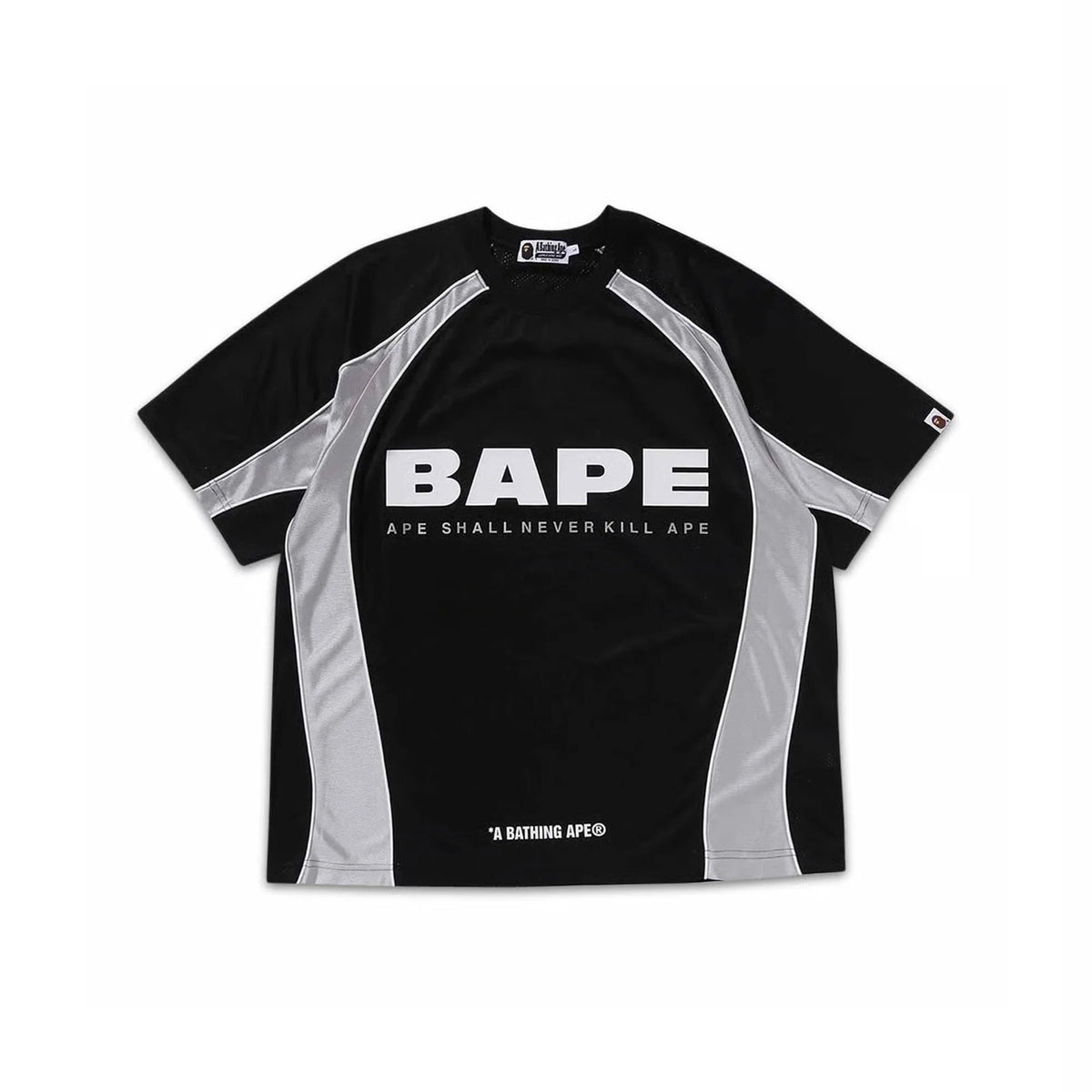 BAPE Solid Camo Jacquard Multilogo Relaxed Fit Football Jersey 'Black' (2025)