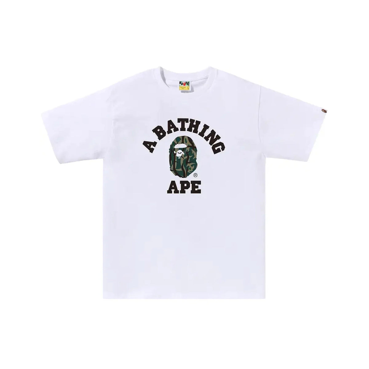 BAPE Trial Camo College Tee 'White / Green'
