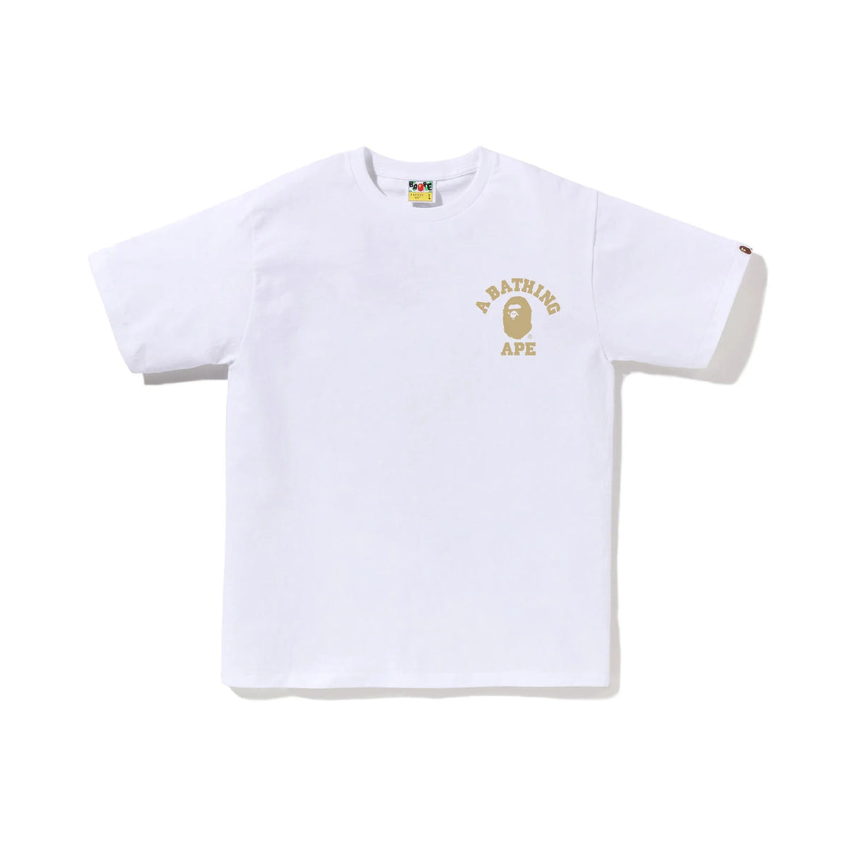 BAPE 1st Camo College Ats Tee 'White / Yellow'