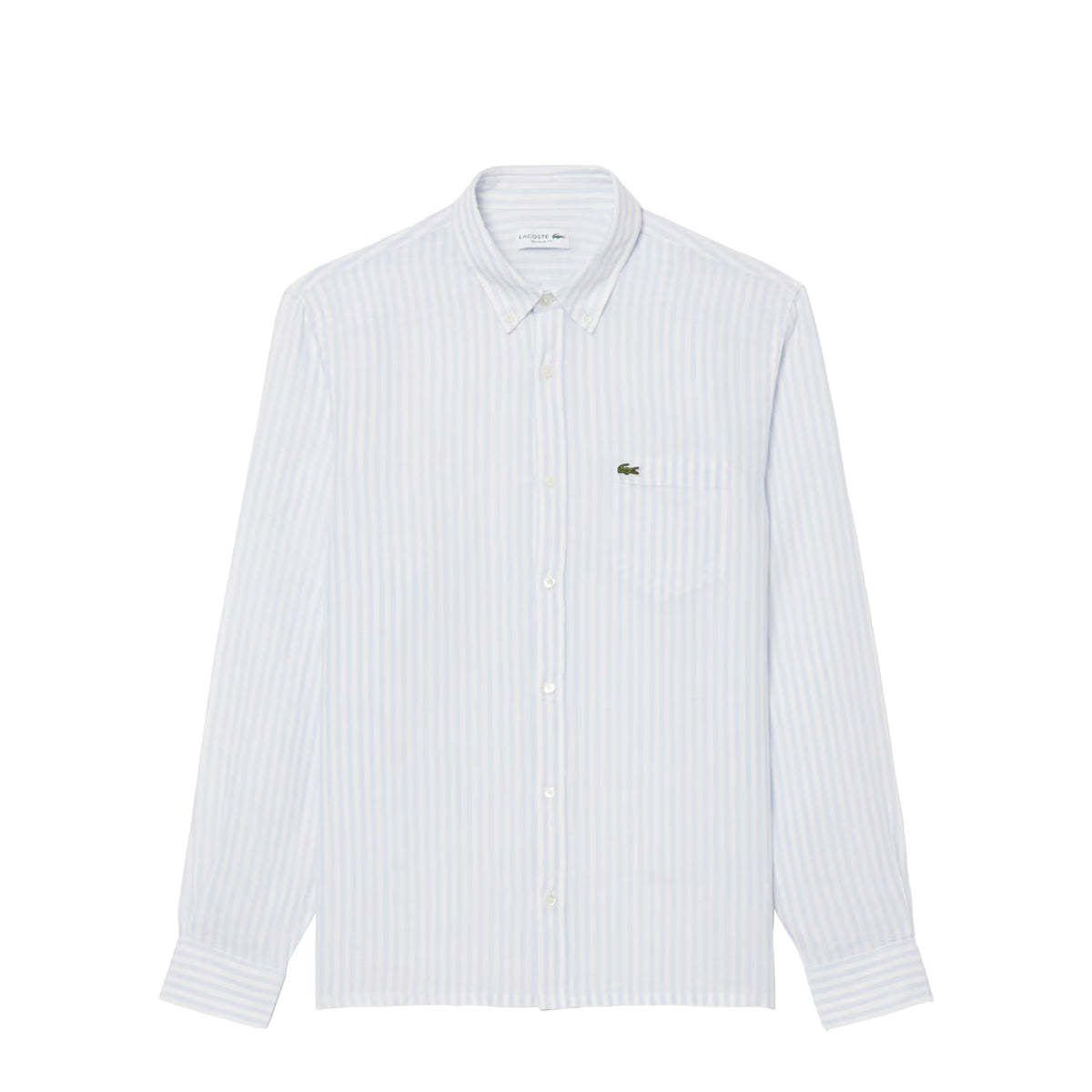 Lacoste Regular Fit Striped Linen Shirt