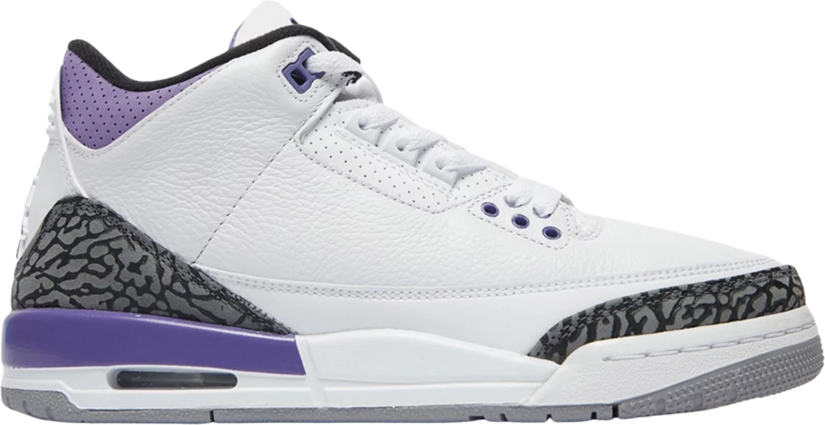 Nike Grade School Womens Air Jordan 3 Retro Sneakers - 'Dark Iris'
