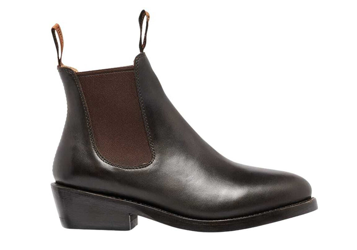 Mustang Womens Signature Pull Up Brown Leather Boots