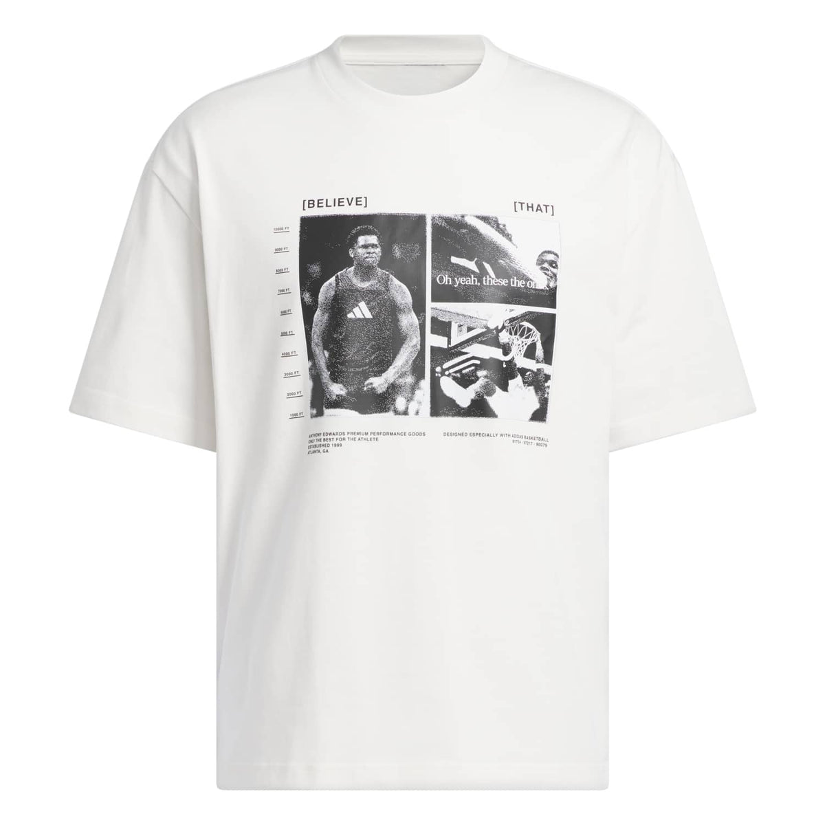 Adidas Men Anthony Edwards Tee White