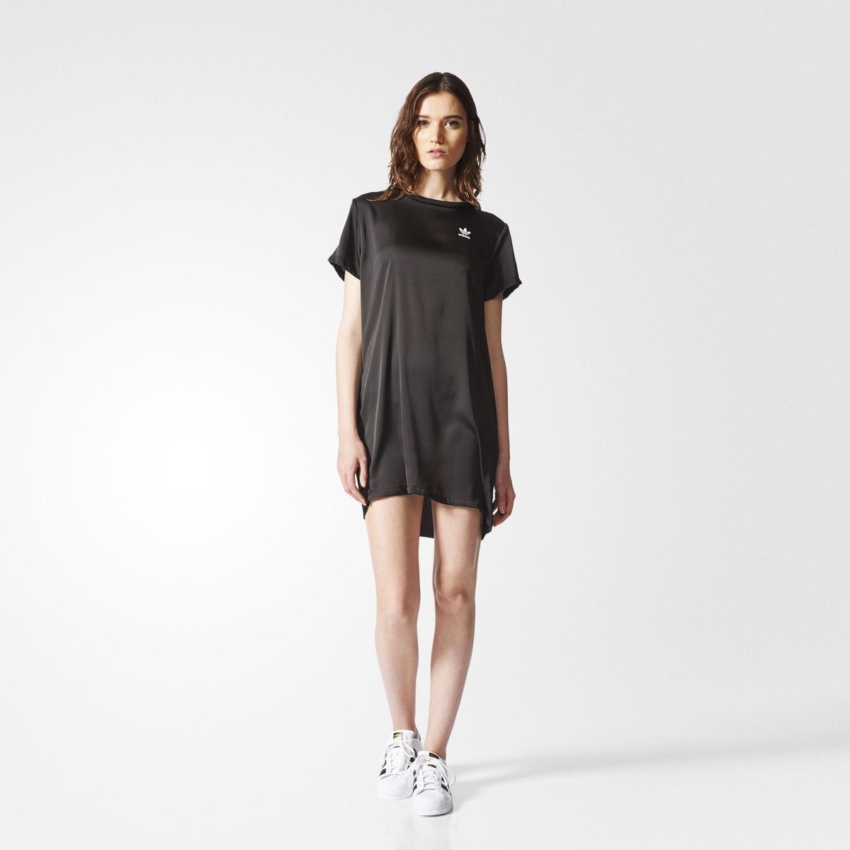 ADIDAS ORIGINALS TREFOIL TEE DRESS BLACK WOMEN BR4552