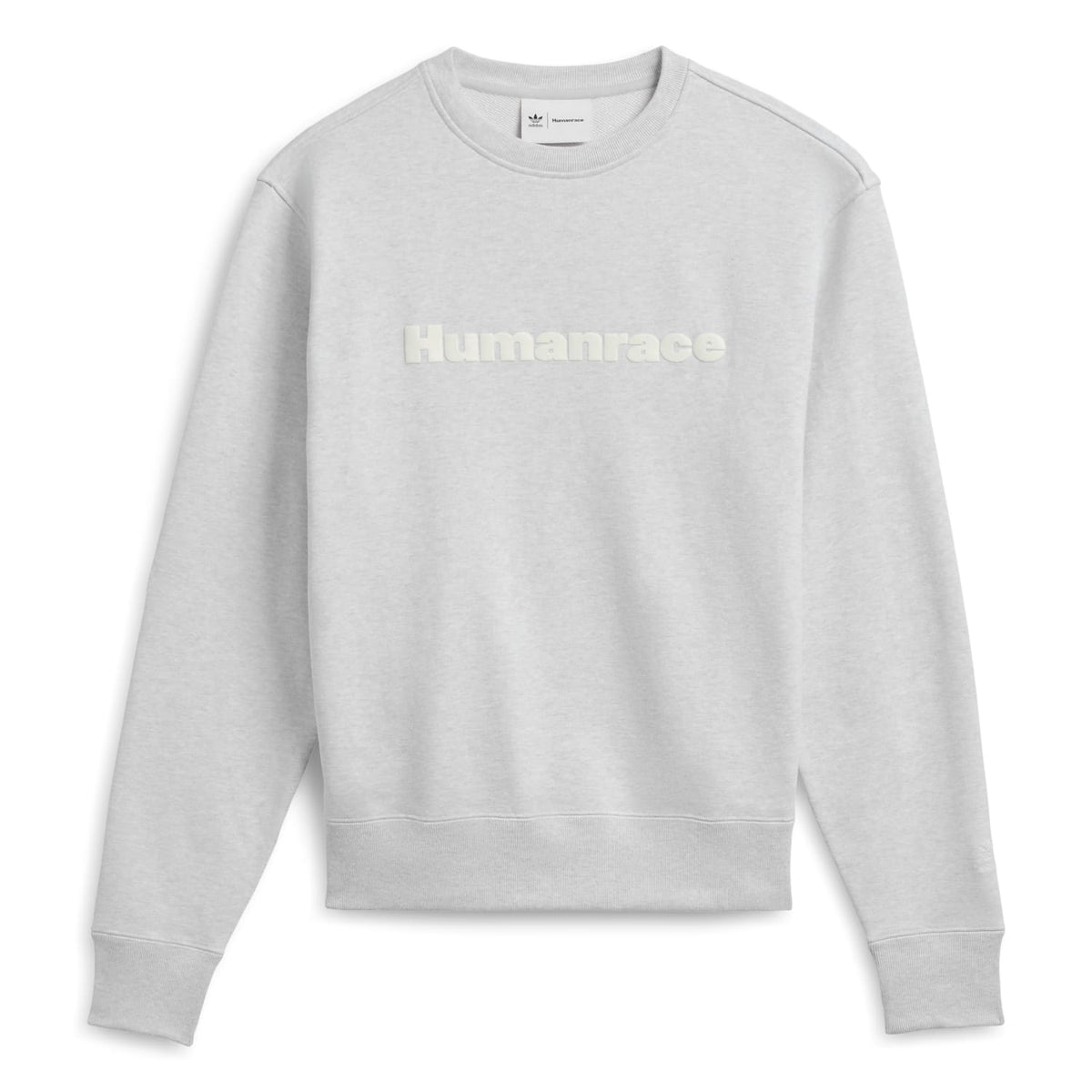 Adidas Originals Unisex PW Pharrell Williams Humanrace Basics Crew Light Grey HS4833