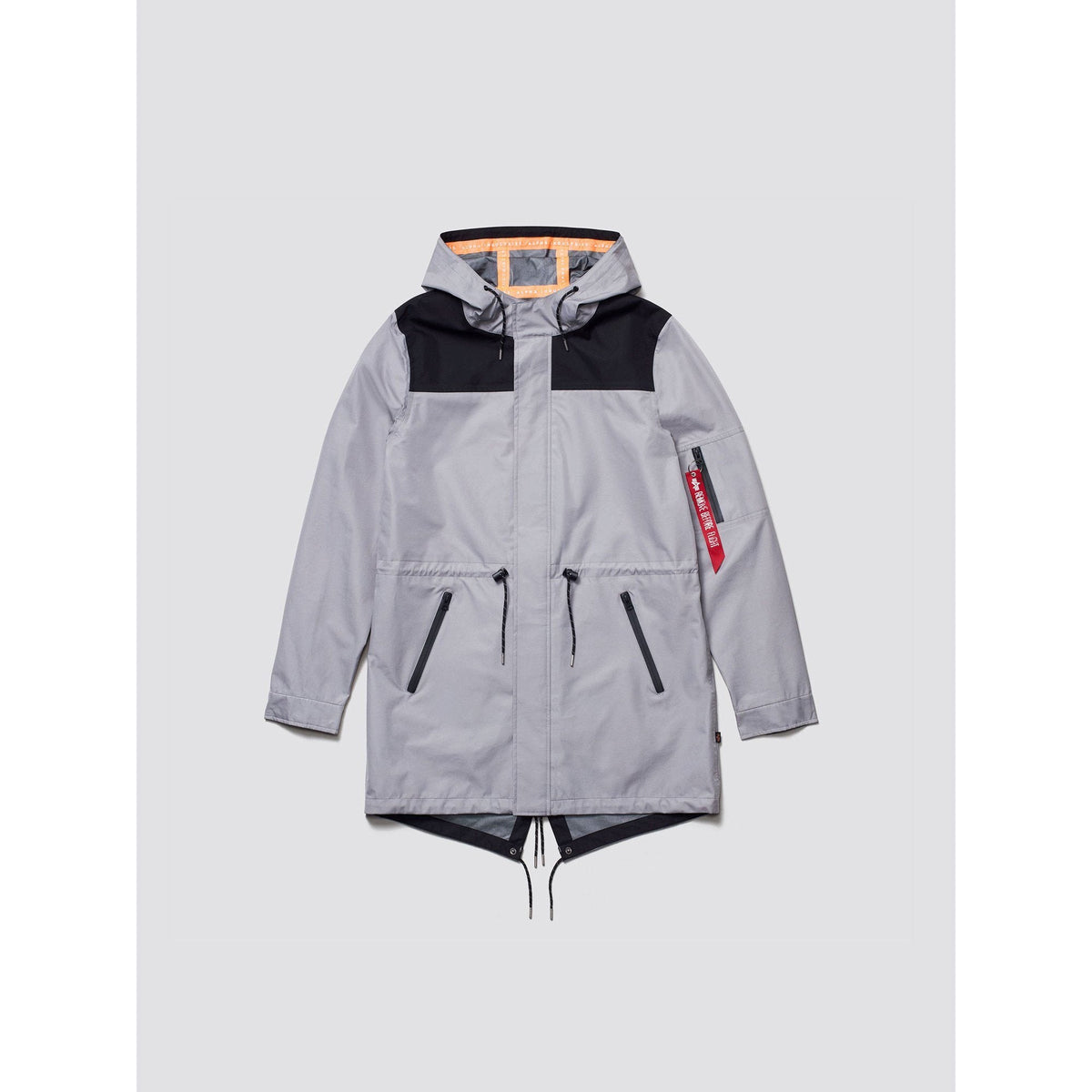 Alpha Industries Deluge Ripstop Fishtail Field Coat New Silver Men MJD49000C1-041