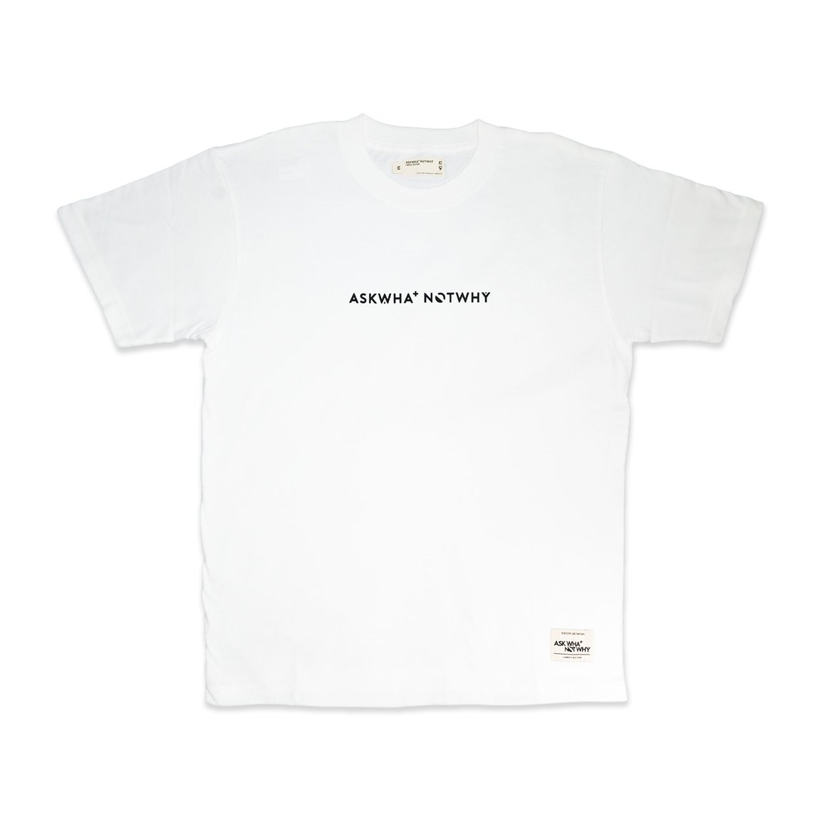 AskWhatNotWhy Launch Edition Logo T-Shirt White WHLET002