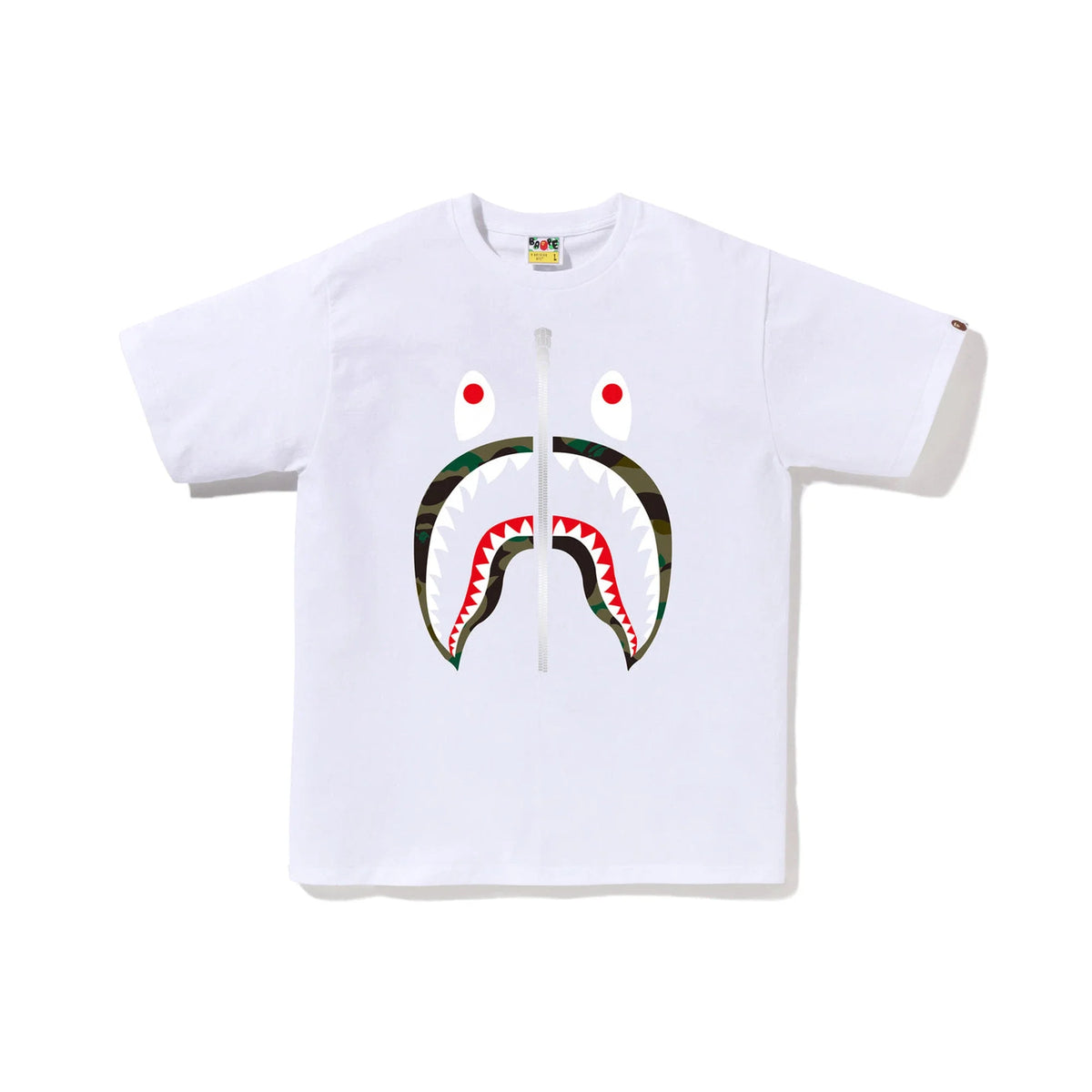 BAPE 1st Camo Shark Tee 'White / Green'