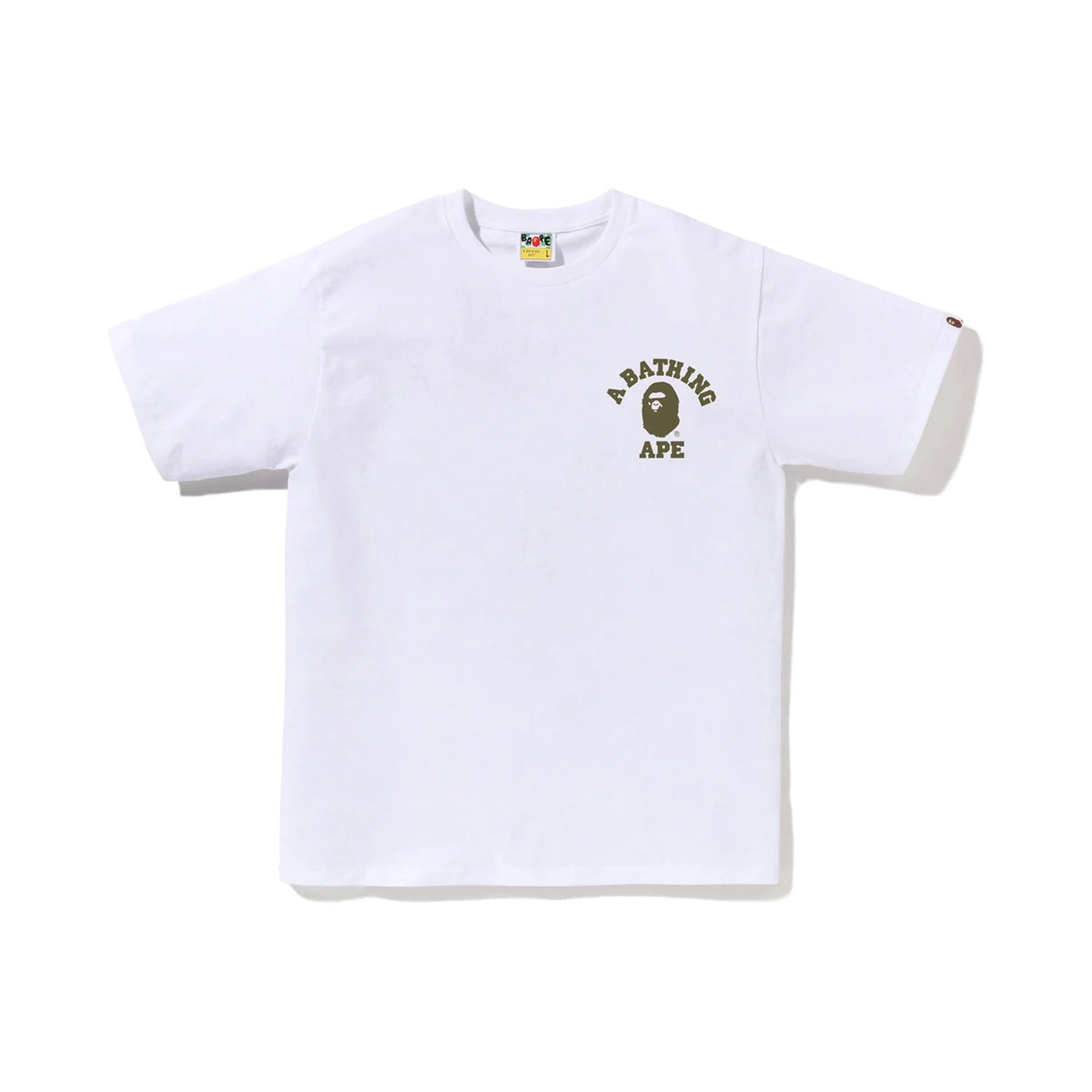 BAPE 1st Camo College Ats Tee 'White / Green'
