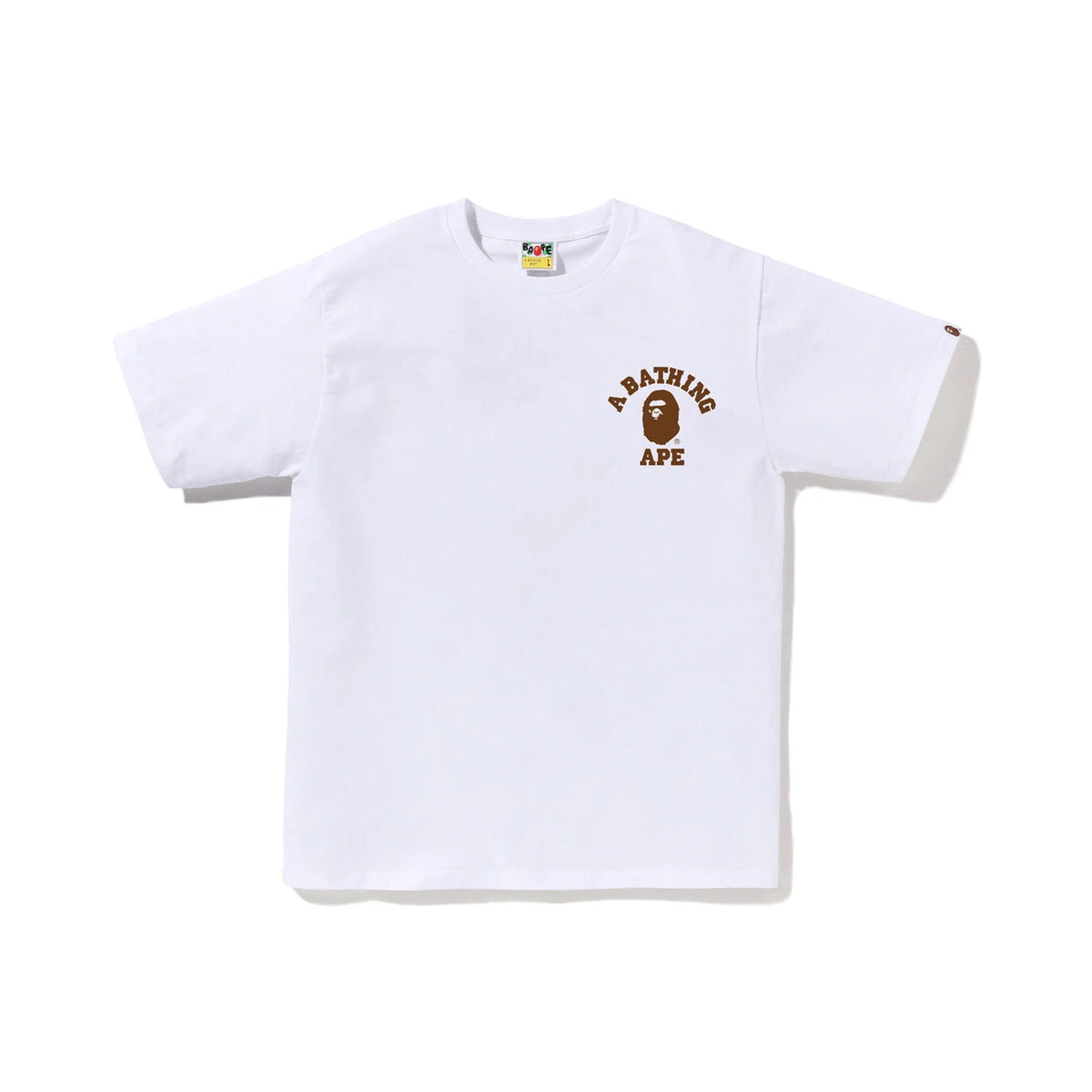 BAPE 1st Camo College Ats Tee 'White / Orange'