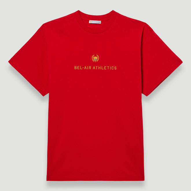 Bel-Air Athletics Men Academy T-Shirt Emb Logo Red