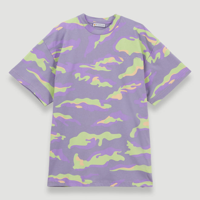 Bel-Air Athletics Men Camo Regular T-Shirt Emb Logo Lilac