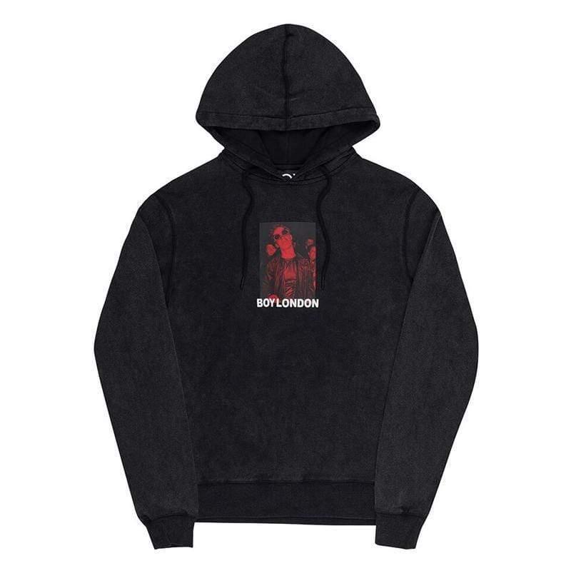 Boy London Photoprint Patch Hood Washed Black Men BOYLPH019-BLK