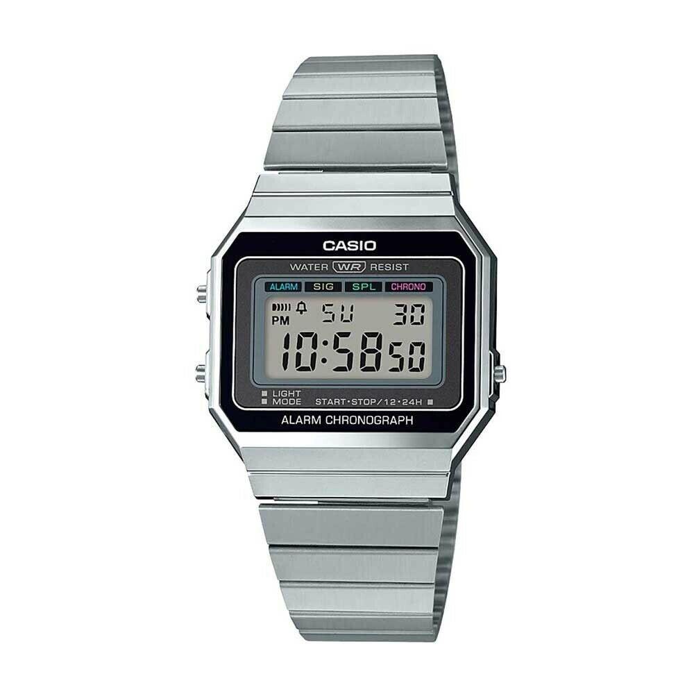 Casio A700 Vintage Digital Mineral Glass Silver A700W-1A